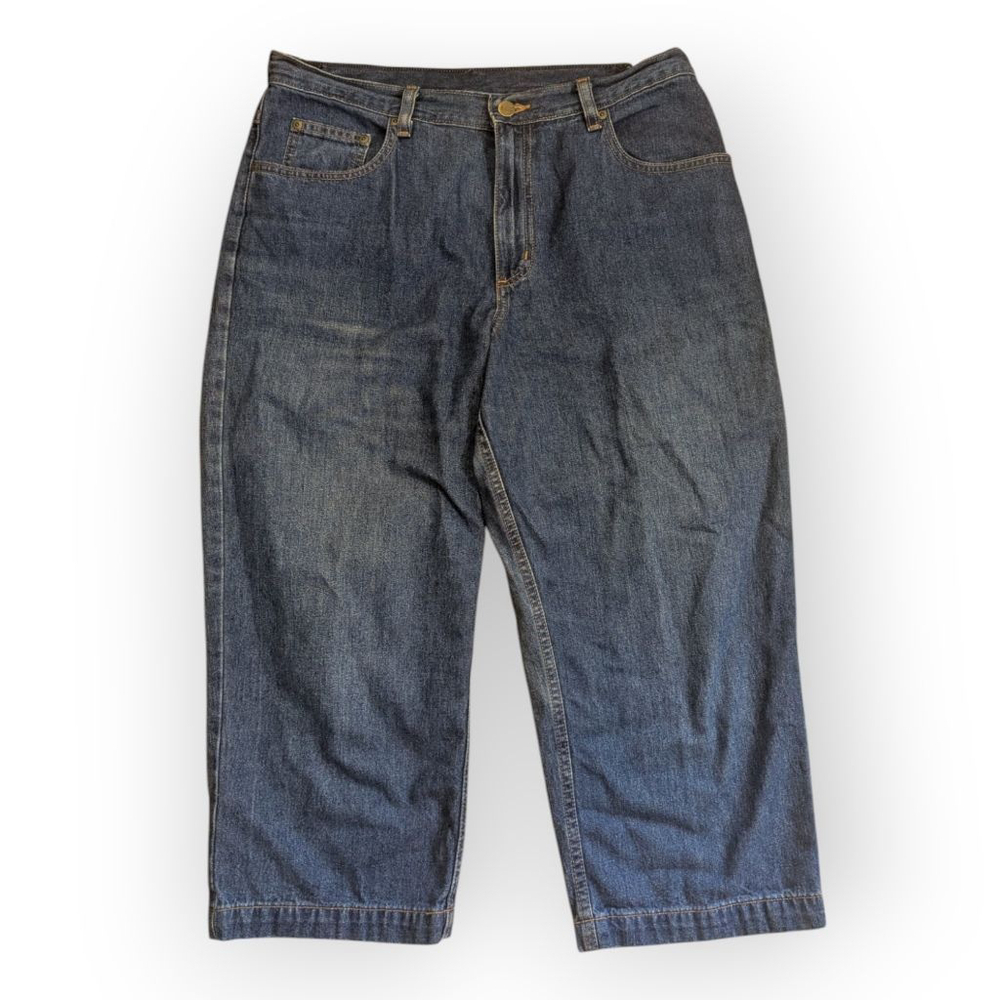 LL Bean Petite High Rise Cropped Denim Jeans 12